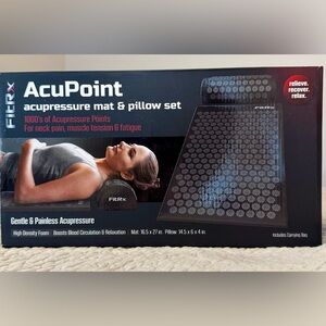 Black AcuPoint Acupressure Mat & Pillow Set (new/unopened)